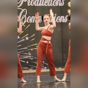 Weissman Dance One-Shoulder Jumpsuit Costume, size XSA